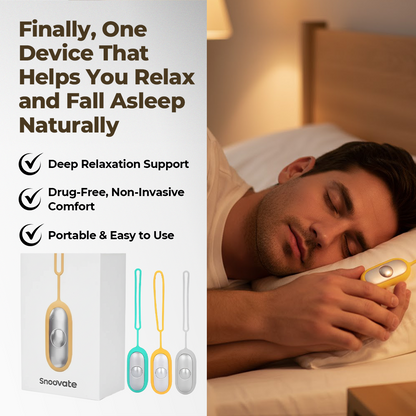 Snoovate Sleep Aid Device | The Natural Way to Relieve Stress, Anxiety & Improve Sleep